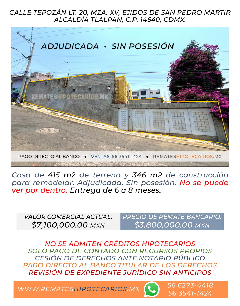 Casa en San Pedro Mártir Tlalpan - 